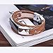 bayite Leather Bands Compatible with Fitbit Alta and Alta HR, Adjustable Metal Clasp Accessory Bracelet, Brown Small 5.5