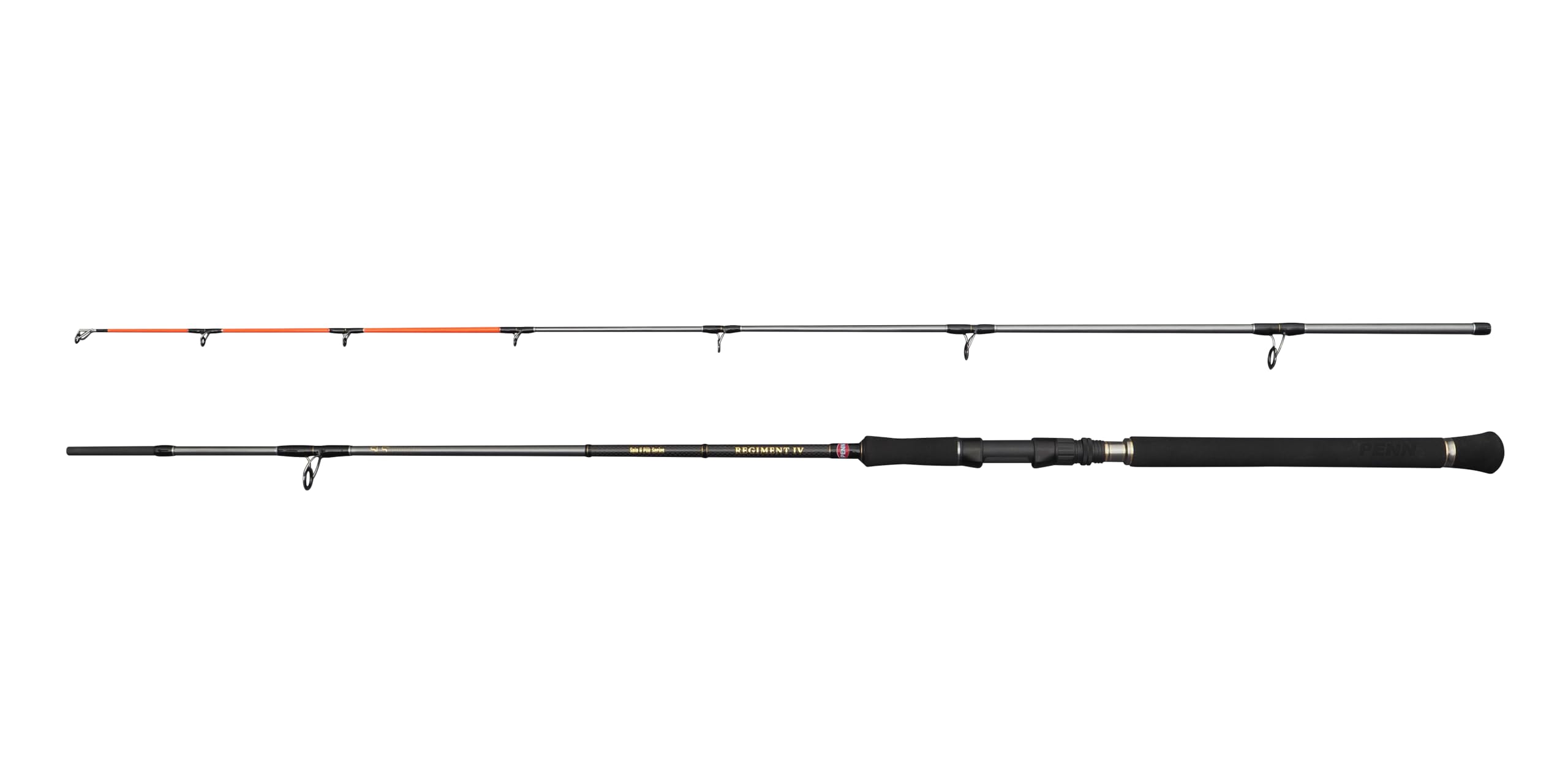 Penn Regiment IV Spin Pilk Rod, Saltwater Angler Fishing Sea Fish Cod, Sea Eel, Bass, Pollock, Mackerel, Shark, Strong Leightweight & Versatile, Silver, 2.40m Fast Ambidextrous Rod