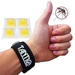 Mosquito Repellent Bracelet (4x refill) by TantiQ - Safe, Natural Pest Control - DEET Free Indoor or Outdoor Insect Control - Kid Safe Insect Repellant - Waterproof, Adjustable Design