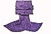 Hughapy Knitted Mermaid Tail Blanket for Kids Crochet Snuggle Mermaid, All Seasons Falbala Pattern Sleeping Blanket (Kids,Purple)