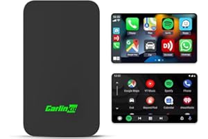CarlinKit 5.0 Wireless CarPlay Adapter Converts Wired CarPlay to Wireless/Wired Android Auto to Wireless CPC200-2air Wireless Android Auto Adapter Plug & Play Auto Connect No Delay Online Update