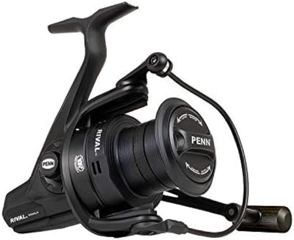 PENN Rival™ Longcast Black, Sea Fishing Reel, Spinning Reels, Lightweight Long Distance Casting Reel for Sea, Saltwater, Surf, Rock and Beach Fishing Anglers, Carp, Bass & Predator Fish, Black, 8000