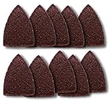 10 pieces Grit 80 FINGER SIZE Sandpapers Triangular Shape Velcro Style