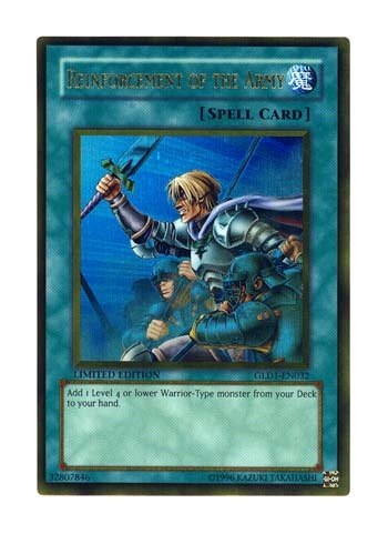 Yu-Gi-Oh! - Reinforcement of the Army (GLD1-EN032) - Gold Series 1 - Limited Edition - Gold Rare