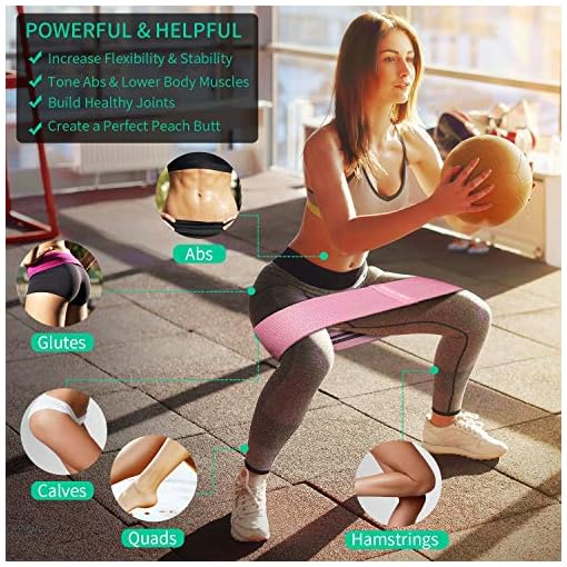 Hurdilen Resistance Bands Loop Exercise Bands,Workout Bands Hip Bands Wide Resistance Bands Hip Resistance Band for Legs… - Image 6