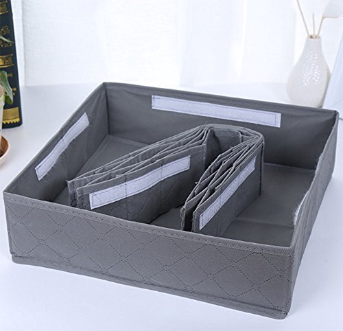 Hosaire Collapsible Drawer Divider 30 Grid Underwear Bra Socks Ties Divider Closet Container Storage Box Organizer