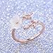 Barogirl Flower Ring Engagement Ring for Women Women's Rings for Lovers YR909 (7, Rose-gold)