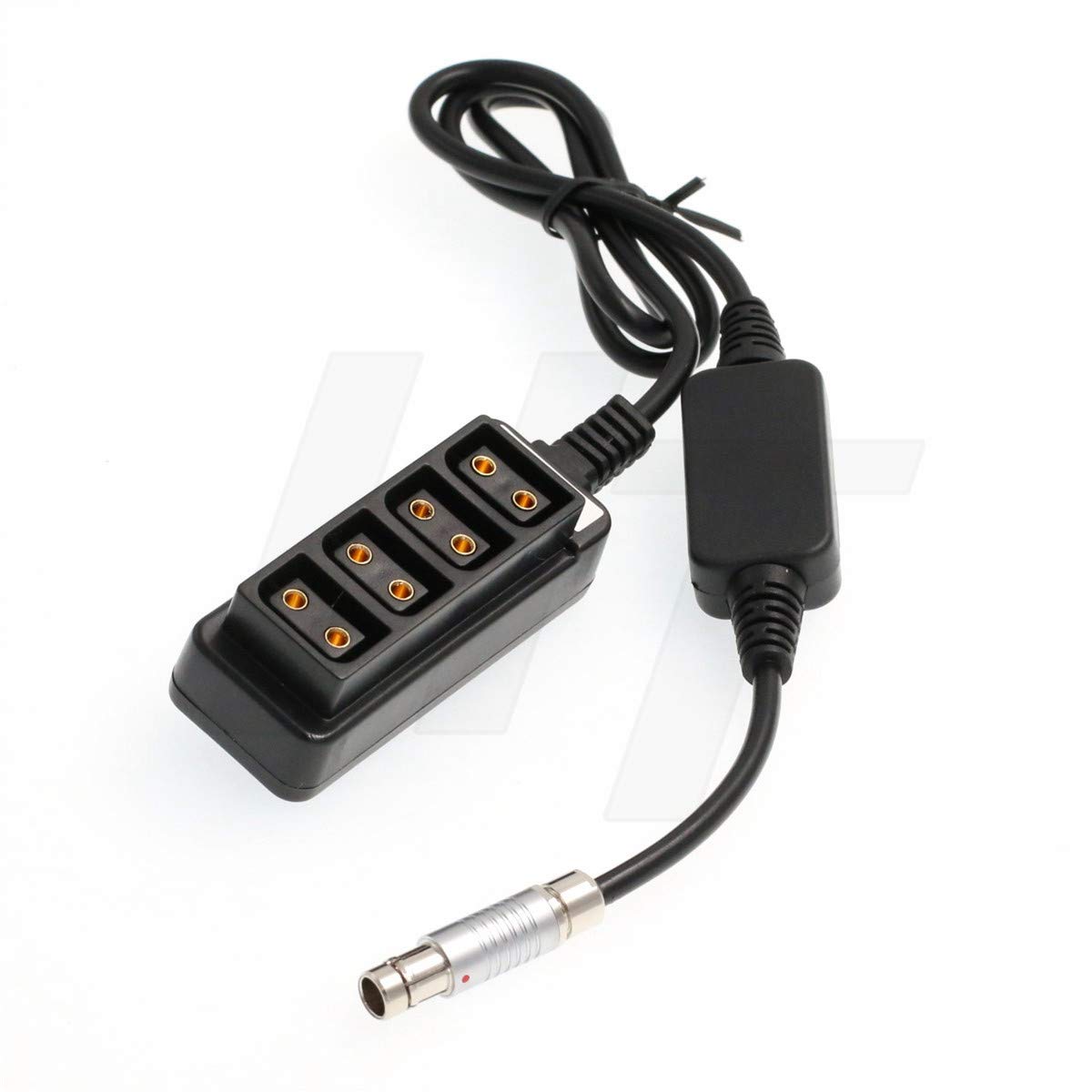 HT 12V RS 3 Pin to 4 Port D-tap Power Splitter Adapter Cable, 1 3-pin to 4 Female P-tap