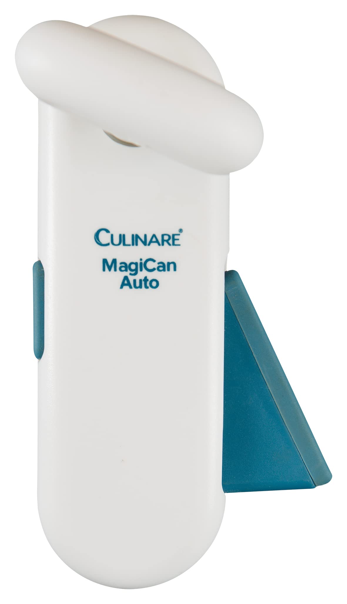 C10011 MagiCan Auto 2 Can Opener - Manual opener with a patented cutting system and a strong clamp mechanism for single-hand use, in white, 20 x 5 x 15 cm