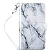 ULAK Compatible with iPhone 8 Plus/iPhone 7 Plus Wallet Case with Card Holder, Premium PU Leather Flip Cover with Kickstand Magnetic Closure Shockproof Case, Marble Pattern