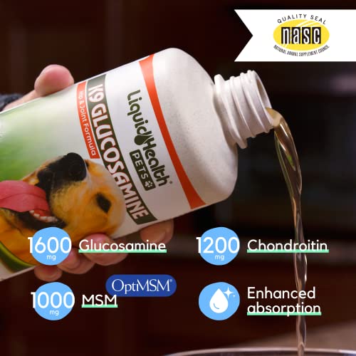LIQUIDHEALTH 32 Oz K9 Liquid Glucosamine for Dogs, Puppies and Senior