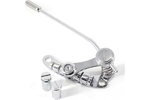 Ogdni Electric Guitar Bridge Vibrato Tailpiece Tremolo and Tune-O-Matic Roller Guitar Bridge Fit for LP SG Style Guitar (chrome)