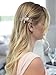 Mariell Handmade Rose Gold Bridal Hair Pin Stick - Silvery Leaves, Freshwater Pearls & Crystal Sprays