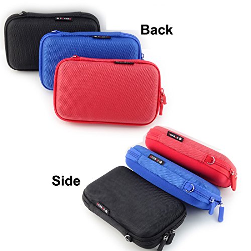 liangdongshop 2.5" Portable EVA Hard Drive Carrying Case USB Cable Memory Card Charger HDD Pouch(Black)