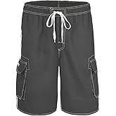 Nonwe Men's Beachwear Board Shorts Quick Dry with Mesh Lining Swim Trunks