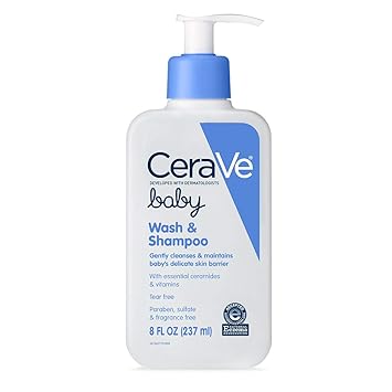 washing face with baby shampoo