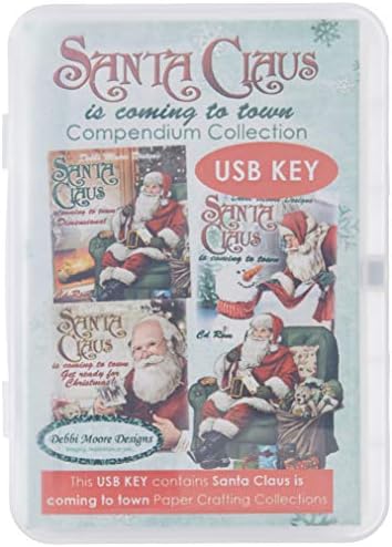 Debbi Moore Designs Santa Claus is Coming to Town USB Key Compendium Paper Craft Collection