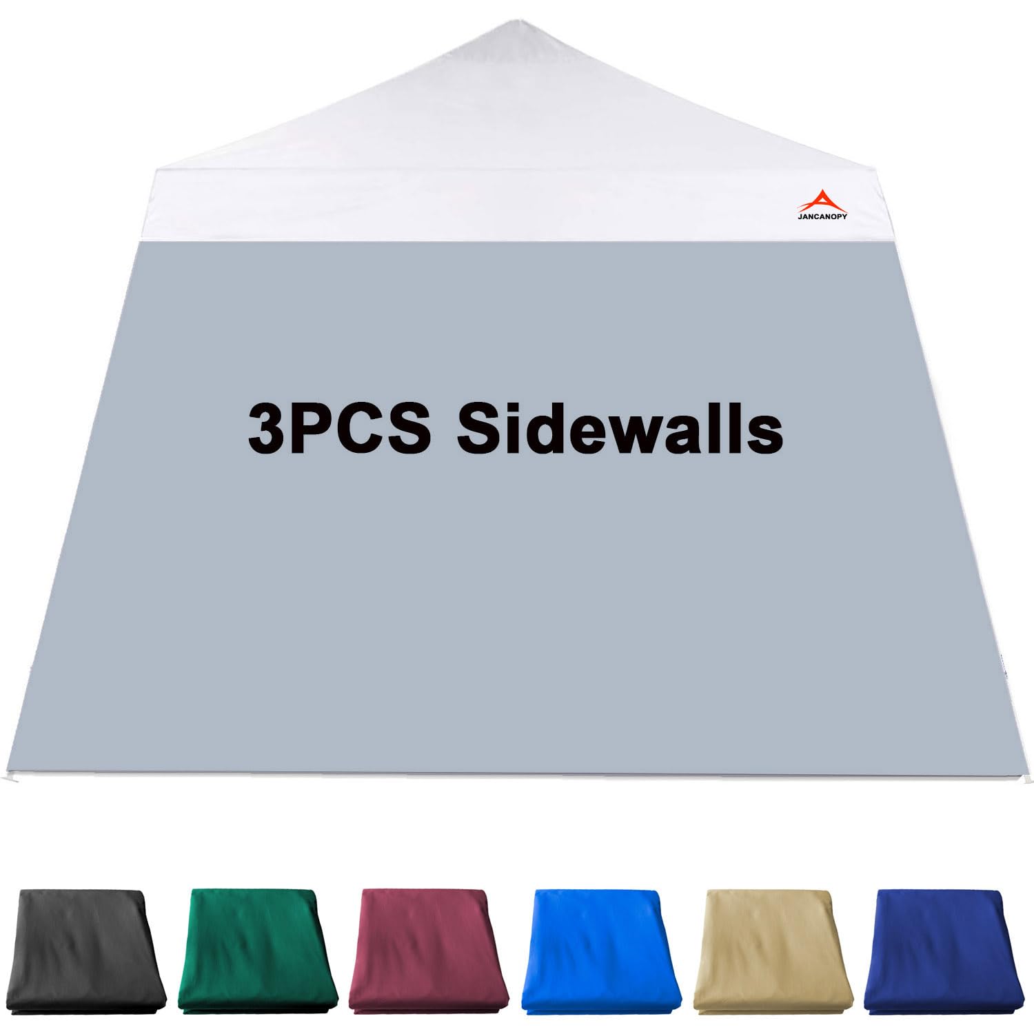 Photo 1 of JANCANOPY Grey SunWall for 10x10 Slant Leg Pop Up Canopy,3 Pack Sidewalls Only, Gray