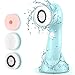 Facial Brush Rechargeable Rotating Waterproof Cleansing Brush Set 2 Speeds With 3 Brush Heads Blackhead Remover Exfoliating Massage