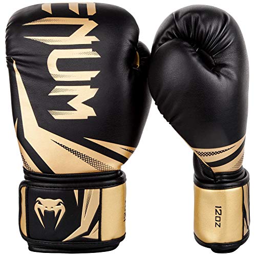 Venum, Challenger 3.0 Boxhandschuhe, Unisex Erwachsene, 16 Oz, Schwarz/Gold