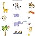 treepenguin Kids Jungle Animals Wall Decals - Cute Safari Theme Wall Stickers for Baby Toddler Boys & Girls Rooms - Peel and Stick Bedroom and Nursery Decor