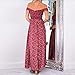 Koobea Women Dresses Evening for Long Summer and Split Floral Dresses from Red Large