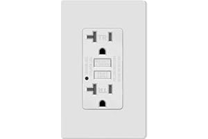 GFCI Outlet Tamper-Resistant Receptacle with LED Indicator, 20 Amp 125 Volt Wallplate and Screws Included ETL Listed MICMI M7