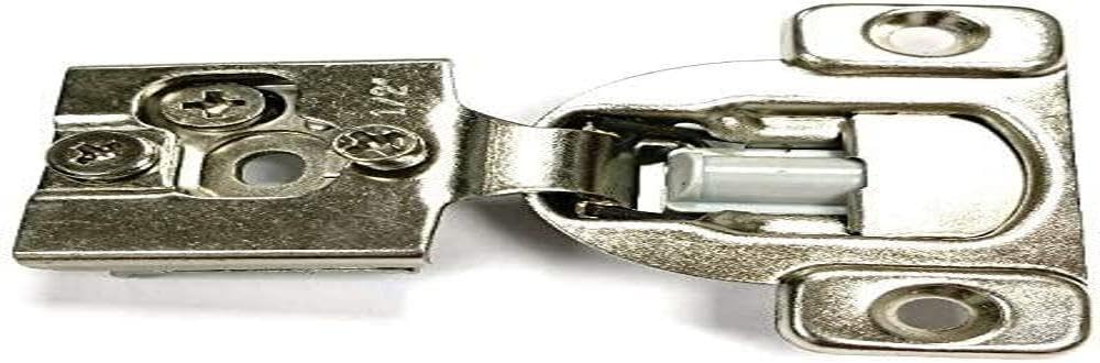 Merriway BH06212 (2 Pcs) Silver Tone Face Frame Cabinet Hinge USA Type Soft Closing 1/2 Inch - Pack of 2 Pieces