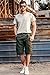 INFLATION Mens Flat Front Shorts Casual Relaxed Fit Cargo Shorts 100% Cotton Shorts with Pockets