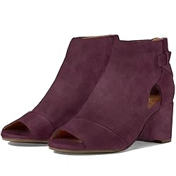 MOOMMO Women Open Toe Booties Sandals Heel Winered