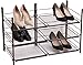 shoe storage Bronze finish foldable- shoe organizer stackable shelves - Shoe Holder for Closet - Shoe shelf made of strong metal materiel