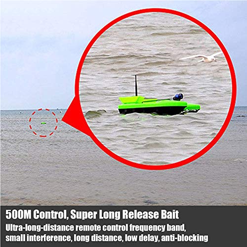 Gwfish 500m Télécommande Bateau Amorce Pêche, Chargement Pêche Appâts Bateau, Poisson Appât Bateau Carpe Sondeur, Moteur Double Outil Pêche Télécommandé Cadeaux Pêche