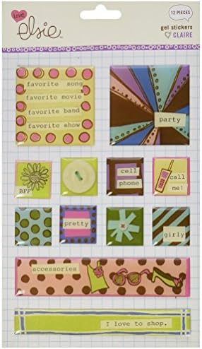 KI MEMORIES Claire Epoxy Stickers, Square Gels