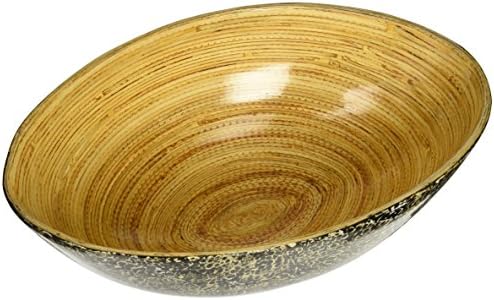 ORGBH Organize It All 28406-watt Oval Bowl Egg Shell and Bamboo, X-Large