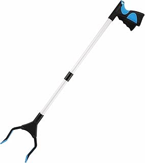 Housolution Grabber Tool, 32" Reacher Grabber Pickup Tool, Aluminium Greifer mit rotierendem Gummigreifer, Langer Arm Extender für Müll/Müll/Wurf Pflücker, Garten Nabber - Blau