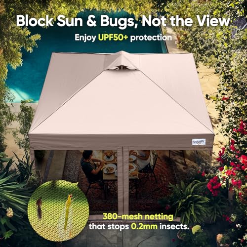 Quictent 10x10 Pop Up Screened Canopy Tent with Mosquito Netting, Waterproof & UV Protected image 20