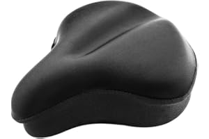 POEWVUF Universal Gel Bicycle Seat Cover, Comfortable Padded Cushion for Indoor Outdoor Cycling, Mountain Road Bikes, Peloton, Exercise (11inch*10inch)