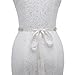 Remedios Beaded Wedding Belt Pearl Bridal Belt Sash Rhinestone Women Dress Accessories, White