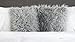 Chanasya Soft Shaggy Fuzzy Fur Long Mangolian Faux Fur Cozy Elegant Chic Decorative Gray Throw Pillow Cover Pillow Sham- Silver Gray 2-Pack Throw Pillowcase 18x18 Inches (Pillow Insert Not Included)