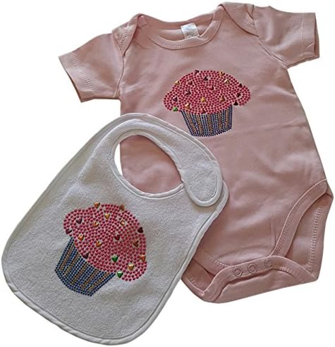 CUPCAKE ONESIES AND BIB SET
