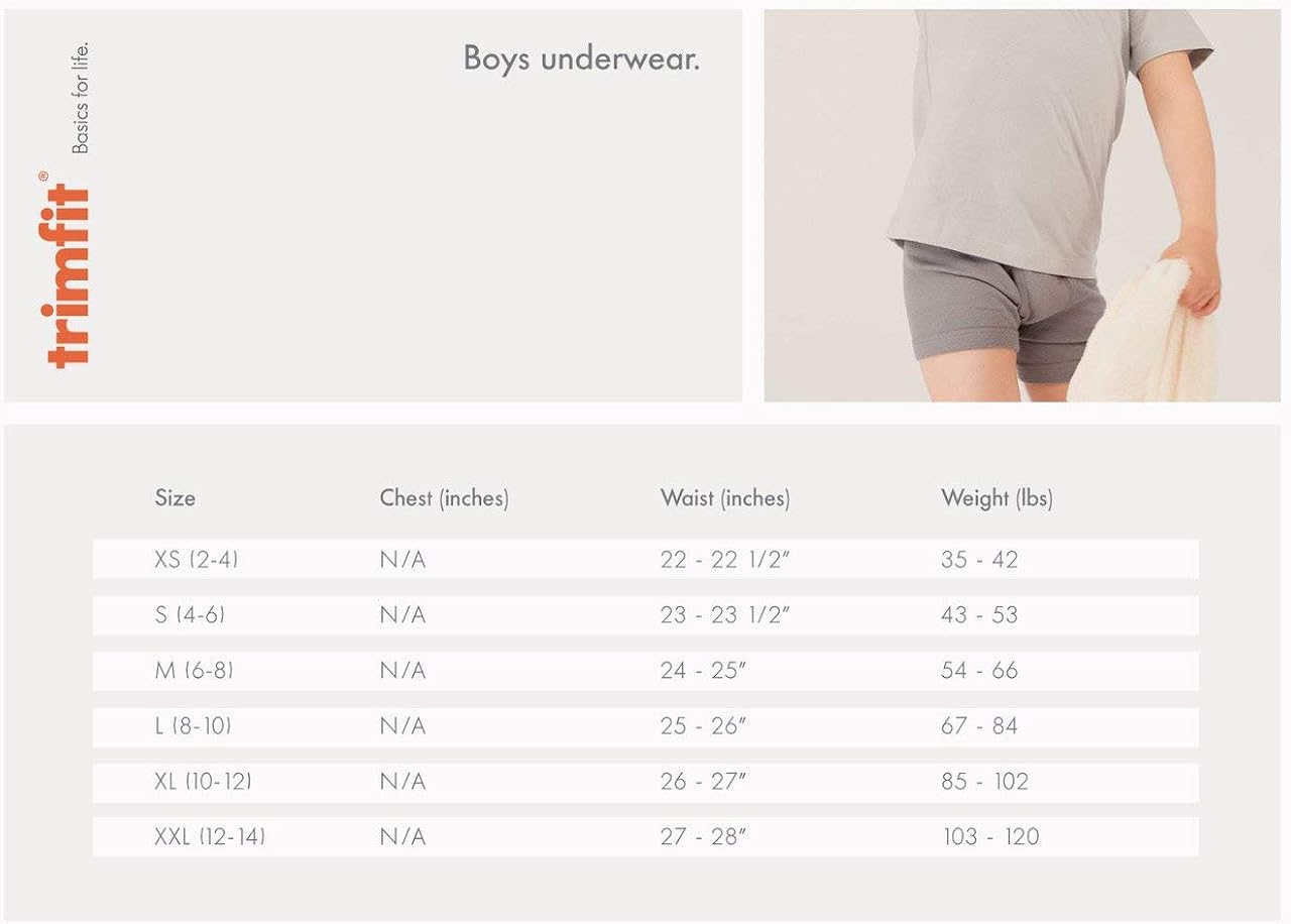 Trimfit Boys Soft Cotton Colorful Briefs Pack of 7 Kids Underwear: Clothing