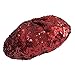 CHUANGLI Sparkly Sequins Beret Hat Glitter Mermaid Cap for Dancing Party Fancy Dress Red