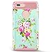 GBSELL Fresh Flower Hybrid ShockProof Hard Protective Case Cover for iphone 7 Plus (Pink)