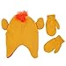 Disney Little Boys The Lion Guard Kion Acrylic Hosiery Knit Winter Character Shaped Contoured Short Hat with Pinched Knit Ears and Matching Mitten Set, Orange, One Size