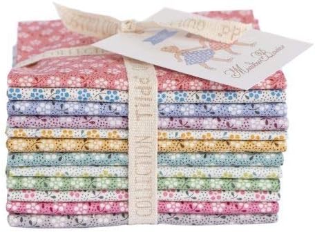 Tilda Fabrics 'Meadow Basics' Collection, Fat EIGHTHS Bundle - 12 Pieces of 20" x 10.8" 100% Cotton Quilting Fabric