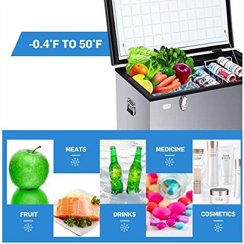 image for COSTWAY 121 Quart Portable Compressor Refrigerator Freezer Compact Veh