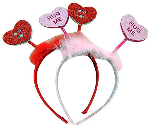 Westin Works Valentines Day Headband Love Conversation Heart Bobble bopper, Set Of 2