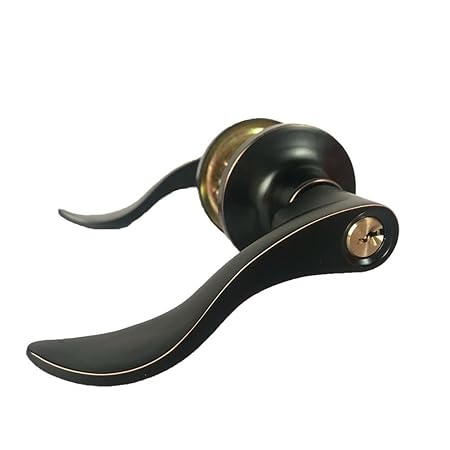 EVOIO Haustür Türdrücker Edelstahl Kugel Türschloss mit Schlüssel für Tor / Bett Bronze