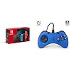 Nintendo-Switch-Consola-Estandar-Color-Azul-NeonRojo-Neon-Power-A-Mando-inalambrico-negro-Fusion-Pro