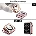 GELISHI Apple Watch Screen Protective Ultra-Thin Shiny Case 38mm High Defination Clear TPU All-Around Full Cover for Apple Watch Series 3/Series 2/Sport Edition (Rose Pink)